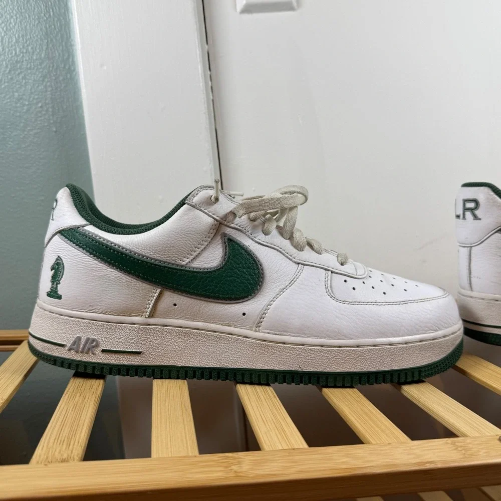 Size 11.5 - Nike LeBron James x Air Force 1 Low Four Horsemen Green and White